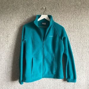 Columbia Teal Fleece Jacket Size M